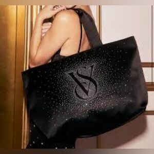 NWT Victoria's Secret Black Sparkle Toten 592